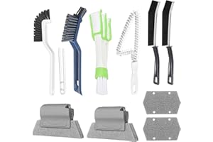 JIHXYER Set di spazzole per la pulizia, 10 pezzi, multifunzione con setole dure, per bagni, lavelli da cucina e fughe per piastrelle