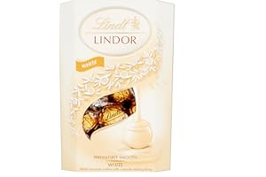 Lindt Lindor White Chocolate Truffles – 200g Box (Approx. 16 Balls) – Smooth Filling – Christmas, Gift, Birthday, Congratulations Treat