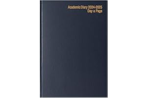 IMPRINT PRESS IMPRINT 2024-2025 Academic A5 Diary Page per Day Case Bound Mid-Year Diary - Student Teacher Planner Organiser with Diary, Timetable, Term and Notes pages (Navy Blue)