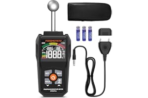 2 EN 1 POROMETISTO Medidor De Humedad WTS01PRO,con Pin y sin Pin Medidor Humedad Pared,Escaneo en Profundidad (20-40mm) sin Daños,Mide Temperatura y Humedad Ambiental,para Madera, Paredes,Parquet