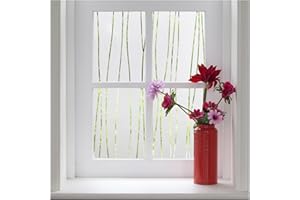 Finnez Pellicola Finestre Non Adesivo Pellicola Privacy per Vetri, Per Ufficio Camera da Letto Sala di Riunione, 44,5x200cm