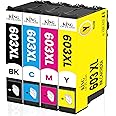 KING OF FLASH 603 XL Ink Cartridges Multipack - 603XL Ink Replacement for Epson Expression Home XP-3100 XP-4100 XP-2100 XP-2105 XP-3105 XP-4150 (1 Set)