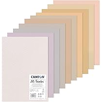 Canson Mi-Teintes - Assortiment De 10 Feuilles Colorées - 160g/m² - 29.7x42cm (A3) - - Catalogue Online Complet