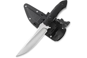 BEEK Coltello Lama Fissa con Fodero in Kydex, D2 Acciaio, Coltello Campeggio, Coltello Bushcraft, Regalo per Uomo