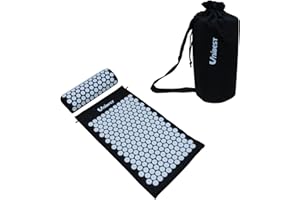 ‎UNIBEST Unibest Akupressur-Set inkl. Massagematte, Kopfkissen & Tasche (schwarz)