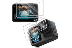 Yenwen Schutzfolie für GoPro HERO 13 Black für Panzerglas, 6 Stück Panzer Schutz Glas 9H Härte Schutzglas Anti-Kratzer Glas Handy Folie HD Klar Displayschutz