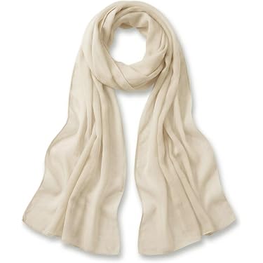 Scialle Lungo In Chiffon XINDUO - Sciarpa Donna In Seta Artificiale Con Fantasia Floreale, 190x135 Cm, Grigio Chiaro, Leggera E Versatile - 4