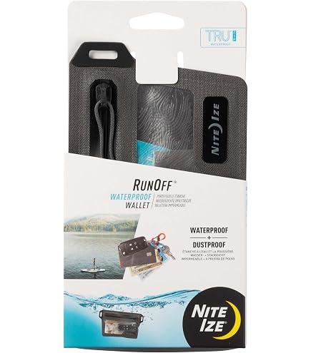 Nite Ize Runoff Wasserdichte Handytasche IP67 – Mit Umhängeband, TRU Zip, Für IPhone & Galaxy, Anthrazit