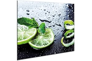 SEMUP Dosseret en verre 60 cm x 52 cm | Verre de sécurité trempé de cuisine murale Splash-back Guard | 11254 Citron | par semax