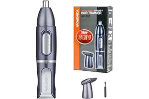 YONGPOW Taglia Tagliapeli Rasoio Peli Naso e Orecchie Professionale Indolore Elettrico Hair Trimmer 3 in 1 Ricaricabile USB Adatto a Uomo e Donne (2 IN 1) (2 IN 1)