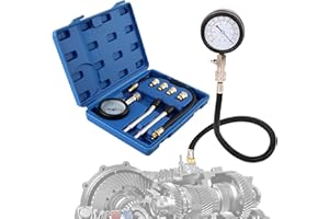 YISIGHT Kompressionstester Kompressionsprüfer Benzin mit 4 Adapter M10 M12 M14 M18 Messen 0-20 bar oder 0-300 psi für KFZ LKW Auto Motorrad (Blau)