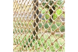 SSWZHANG Rete di Sicurezza Bambini,Corda Canapa Arrampicata Rete Anticaduta Scale Balcone,Rete da Parete Foto Decorazione Pareti Divisorie,Rete da Recinzione Giardino Protezione(Size:1*3m(3*10ft))