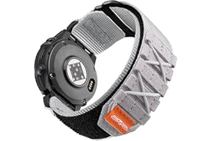 Bandletic Wytrzymały pasek kompatybilny z Garmin Fenix 6/5/7, Forerunner 965/955/945/745/Approach S62/S60/Epix 2, 22 mm pasek nylonowy do Fenix 5 Plus / Fenix 6 Pro / 7 Pro/Instinct 2 Solar
