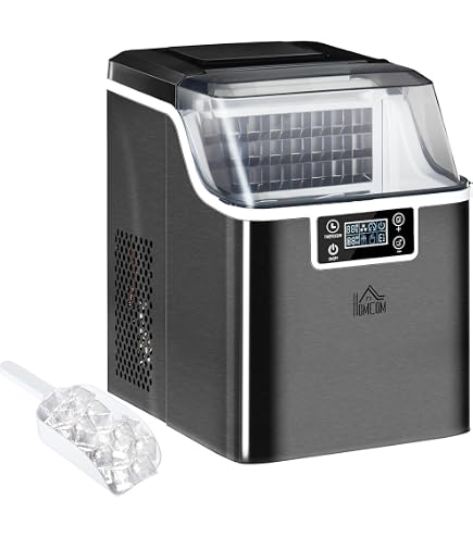 Machine à GlaçOns, Distributeur D'Eau Machine à GlaçOns 2 En 1, Machine à GlaçOns Domestique/Commerciale En Acier Inoxydable, 160 W, 25 Kg/24 H, Stockage De Glace : 1,5 Kg/150 PièCes