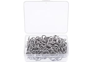 Waycreat 120Pcs Stainless Steel 1 Inch S Hooks Connectors S-shaped Hook