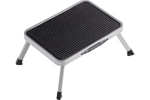 SONGMICS Hopfällbar Trappall, 150 kg Kapacitet, 45,5 x 31,5 x 17,5 cm