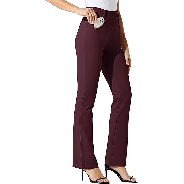 Urban CoCo Women's Stretchy Yoga Dress Pants Bootcut Work Slacks