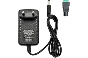 ‎GREENSUN GreenSun Netzteil 12V 1A 12W - AC100-240V zu DC12V DC Stromversorgung Universal Transformator für 5050/3528 LED Streifen, Router, LED Lampen
