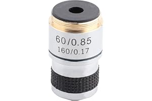 OKBYY Microscopio Biologico - 60X 185 Microscopio Biologico Obiettivi acromatici Lente 160/0,17