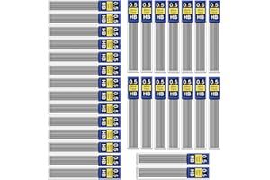 NOKDAL 360 Pezzi Ricariche mine matita 0,5 mm HB Mine di Ricarica Portamine Ricarica Ricariche di Ricambio Scrivi in Modo Fluido e Chiaro per Matita Meccanica Casa Scuola Ufficio Abbozzo