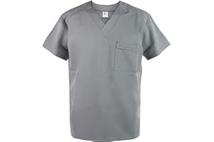 JONATHAN UNIFORM Stretch Mens V-Neck Scrubs Shirt with 1 Functional Pocekts