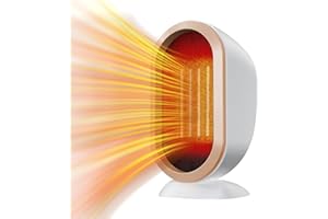 ZONEYAN Calefactor Electrico, Mini Calefactor Ventilador Portátil, Calefactor Bajo Consumo 1200W, Calentador Cerámico Silencioso, baño, Oficina, Hogar, Dormitorio (White)