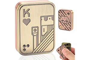 FENQURO Metallo Poker Fidget Slider, 1 pcs edc Metal Fidget Toys per Adulti, Giocattoli Sensoriali per Autismo ADHD, Giocattoli di Tidget Fidget Poker in Metallo, Giocattoli per Alleviare L'ansia