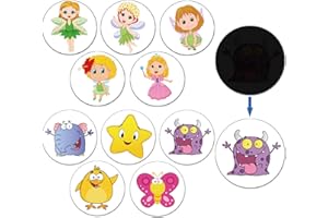 MSKS Potty Training Toilet Stickers for Boys and Girls -10 Pcs Color Changing Toilet Targets with Animal and Fairy Patterns for KidsToilet Training Use