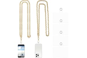 Vspek Handykette Universal - Handyband zum Umhängen, Geeignet für alle Smartphones, Handy Umhängeband mit Ersatz Einlage, Handy Kette mit jeder Hülle Kombinierbar