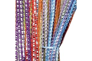 AOTUO0608 2 Pack Home Decor Sequin Curtain for Doorway,Door String Curtains,Closet Bedroom Blind Living Room Divider,Window Wall Panel Fringe Backdrops Sheer no Beads Beaded Decorative Crystal (Multicolor)