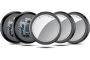 TUKIO Air Tracker Tags Bluetooth Item Finder 5 Pack, Compatible with Apple Find My APP (iOS Only), 100dB Beep Smart Tag, Replaceable Battery, Item Finder and Locator for Keys/Luggage/Wallets. Pitch-Black