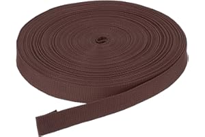 DMiotech Sangle en Nylon de 25 Yards x 20mm de Largeur pour Bricolage, Couture de Sangles de Sac à Dos, Réparation d'Équipement d'Extérieur, Couleur Marron Foncé
