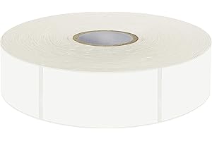 Hebayy 1000 wasserdicht entfernbare Etiketten Selbstklebend Haushaltsetiketten,wasser und öldicht mit Perforationslinie für Lebensmittelbehälter, Gläser-, Speisekammerorganisation（2.5 x 5 cm）