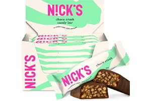 N!CK'S Choco Crush bar choklad-smak saltade majspuffar 15x32g | Utan tillsatt socker, Low carb, 158 kcal, Glutenfritt, Lågkol