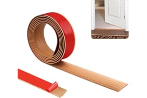 ZTVOWTO 200cm×4cm Bande de seuil, bandes de garniture de porte de tapis,bande de séparation de porte de sol auto-adhésive, bande de garniture de bord(Grain de bois de chêne jaune)