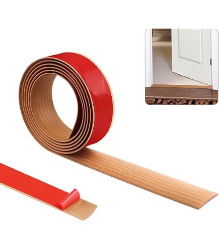Strisce Transizione Strisce Di Transizione Per Pavimenti - Autoadesive In PVC | 100x4 Cm | Venatura Legno Teak | Per Porte E Bordi Profilo Di Transizione Pavimento - 3
