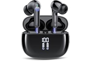 LEKABY Wireless Earbuds, New Wireless Earphones Bluetooth 5.3 Earphones with 4 ENC Mic, 48H Deep Bass Noise Cancelling Wireless Headphones, Bluetooth Headphones Mini Ear Buds Wireless Earbuds for iOS/Android