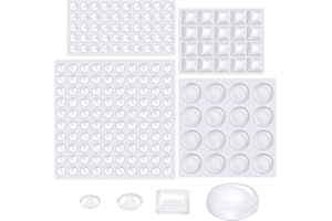SEPGLITTER 206 Stück Selbstklebend Elastikpuffer Türpuffer Transparent Gummipuffer Schutzpuffer Anschlagpuffer Anschlagdämpfer für Türen Schränke Möbel (4 Größen)