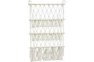 Creperture Hamac de Rangement pour Jouets, Tissée à la Main en Corde de Coton à Suspendre Support De Rangement Peluche pour Chambre d'enfant, Salle de Jeux, Chambre à Coucher, B