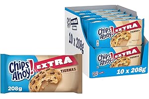 Chips Ahoy! Extra Tiernas Galletas Cookies Americanas con Pepitas de Chocolate 208g - Pack de 10
