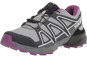 SALOMON SPEEDCROSS, Scarpe da escursionismo Unisex - Bambini e ragazzi, Quarry / Black / Sparkling Grape, 33 EU