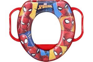 ZAWADI GLOBAL Spiderman Soft Padded Potty Toilet Training Seat with Handles for Toddlers Kids Children, Portable for Travel & Easy to Clean