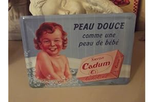 Éditions Clouet 29038 - Petite Plaque métal 15x21 cm Cadum - Bain de bébé