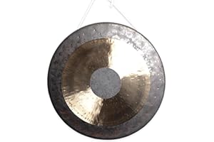 KLANGSCHALEN-CENTER Original Tam Tam Gong, toller Klang, inklusiv Holz-/Baumwollklöppel (40cm)