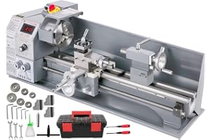 VEVOR Minisvarv, 220 x 600 mm, metallsvarv, 1,1 kW, för metallbearbetning, exakt metallsvarv, lättanvänd