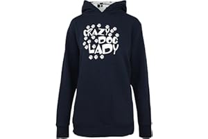 COUNTRY CLASSICS Printed Hoodies Sweatshirt Fur Lined Hood & Pockets Keep Calm & Walk The Dog, Crazy Dog Lady, Who is Walking who?