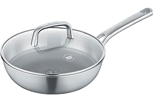 Berndes Wok Tricion Resist 26 cm, padella wok con coperchio da 3,4 l, per tutti i piani cottura, incl. induzione, rivestimento antiaderente