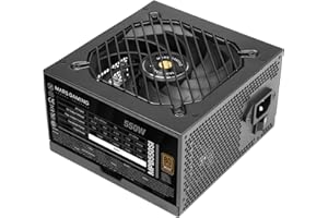 Mars Gaming MPB550SI, Fuente Alimentación ATX 550W, 7 Años Seguridad, 80Plus Bronze 230V, 90% Eficiencia, Ventilador SI Extreme Silence con Núcleo de Cobre, Tecnologías AI2-RPM, DC-DC y SMD, Negro