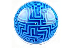 HYMAZ 3D Puzzle Maze Ball Games, Memory Game Brain Teasers Mind Maze Ball Puzzle for Kids Teens and Adults, Fun Travel Toys for Boys Girls Gifts Stocking Fillers for Teenage (Blue)