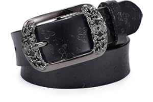 McFanBe Cinturón de Cuero para Mujer para Damas, Niñas, Pantalones, Jeans, Cintura de Menos de 118 cm